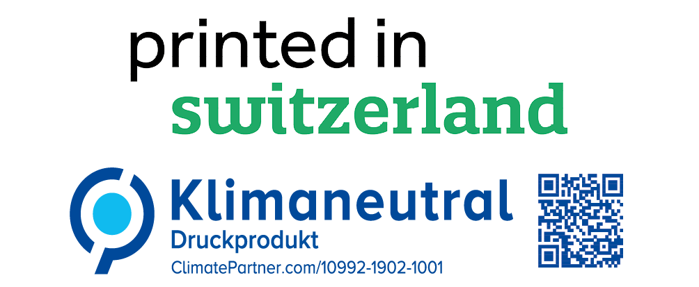 klimaneutral gedruckt in der Schweiz
